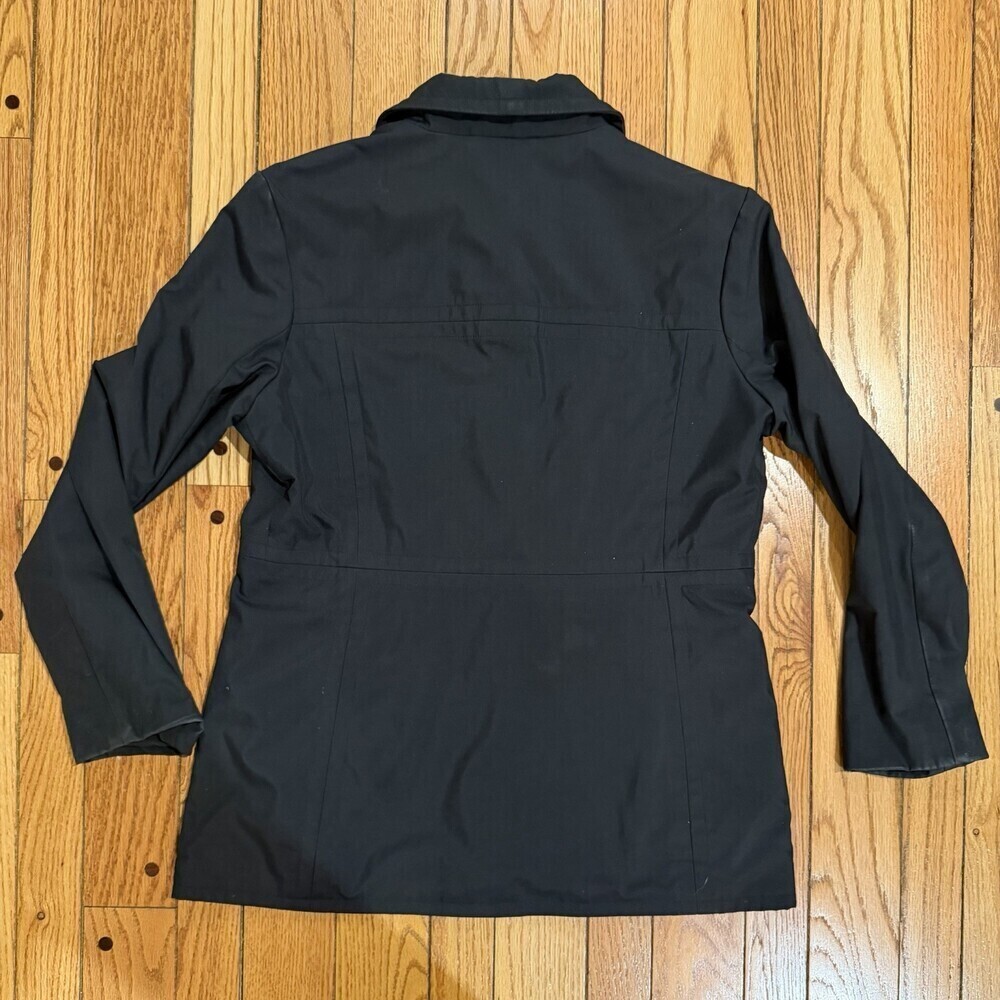 Women’s GAP Black Coat Jacket Medium Button Front Lightweight Classic Fit - Picture 4 of 9